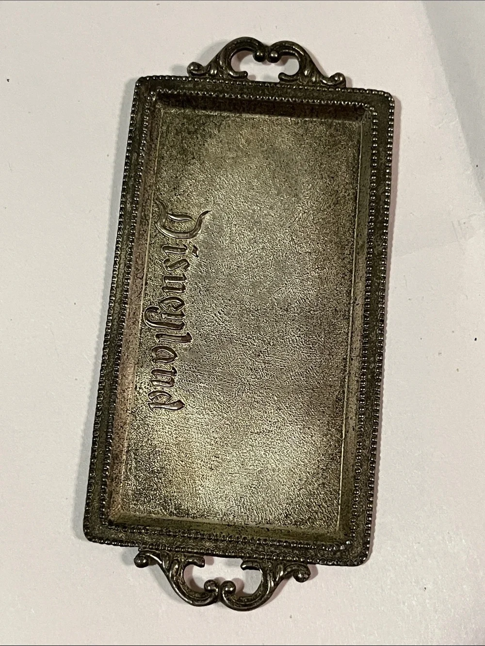 Disney Embossed Metal Vanity Tray in Aged Gold